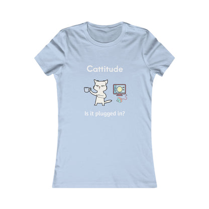 Catitude Is It Plugged in, Women's The Boyfriend Tee