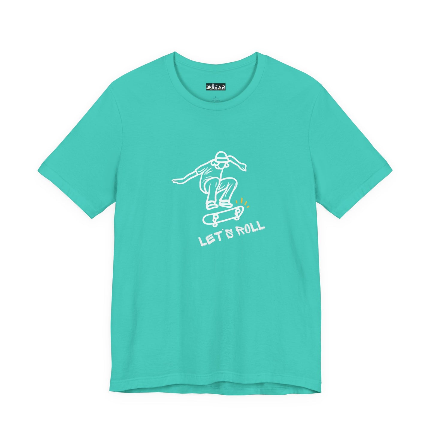 Let's Roll Skateboarder. Unisex Jersey Short Sleeve Tee