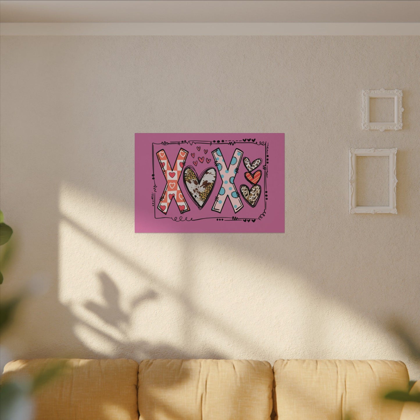 Sign of Love. XOXO. Canvas Gallery Wraps