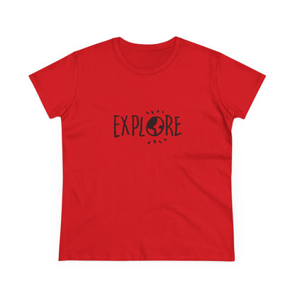 Explore. Women's Midweight Cotton Tee