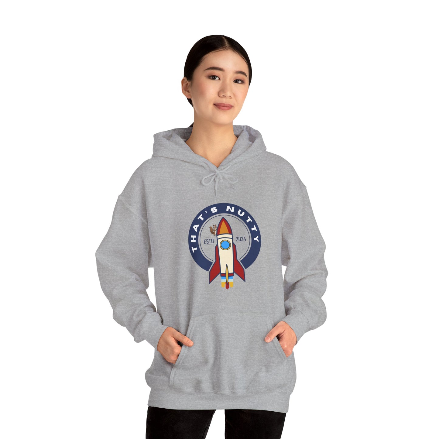 That's Nutty On A Rocket Ship Hooded Sweatshirt