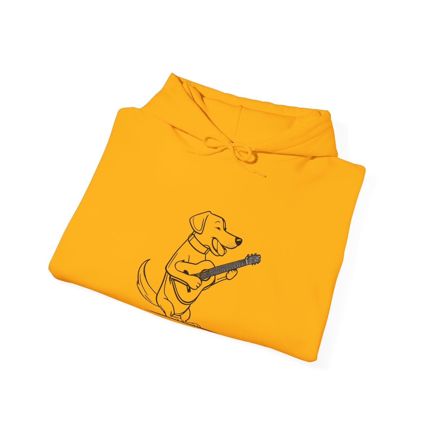 Dog With a Guitar. I'm a Pup Star. Unisex Hooded Sweatshirt.