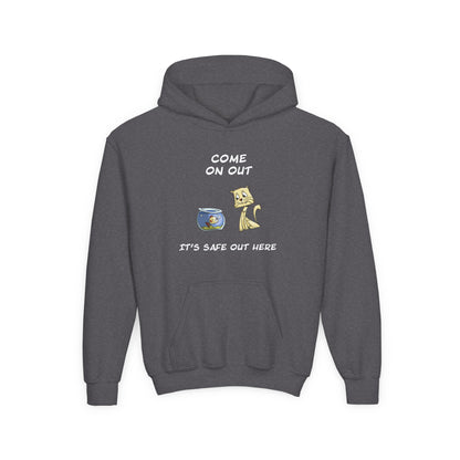 Kitty Cat Tricks Fish Hoodie – Kids’ Playful Animal Graphic Hoodie