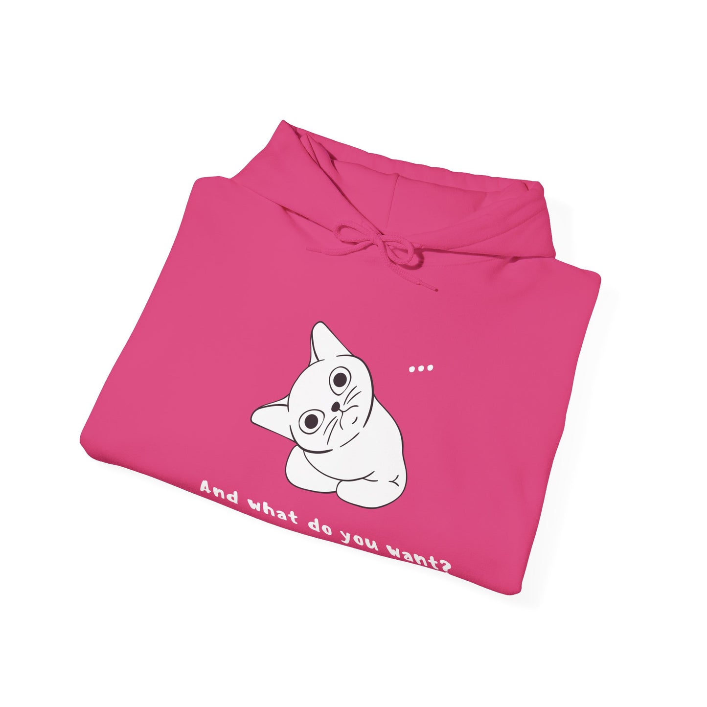 Vexing Cat Wondering What You Want.  Unisex Hooded Sweatshirt.