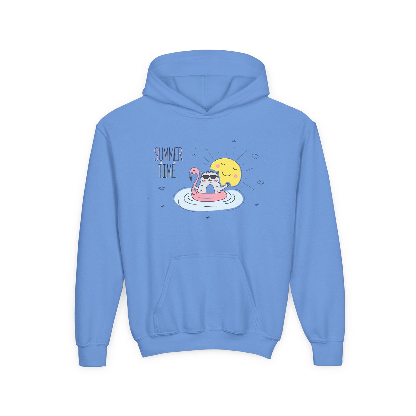 Jingles The Summertime Cat. Kids Hoodie