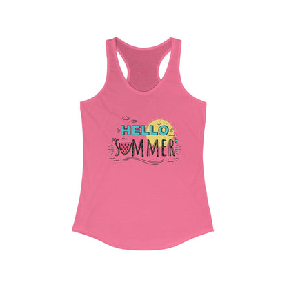 Hello Summer. Women's Ideal Racerback Tank