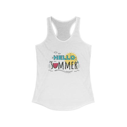 Hello Summer. Women's Ideal Racerback Tank
