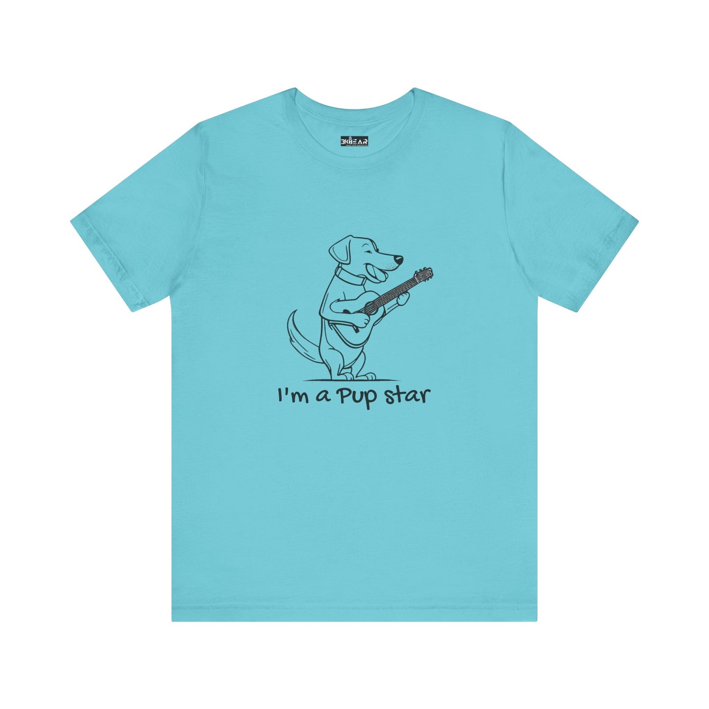 Dog With a Guitar. I'm a Pup Star. Unisex Jersey Short Sleeve Tee