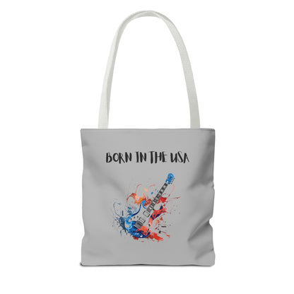 Born In The USA Guitar. Gray Tote Bag