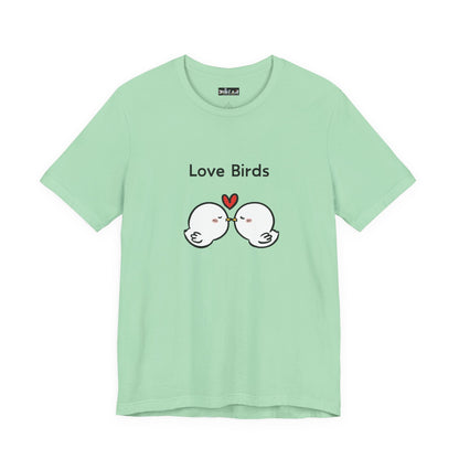 Love Birds Boyfriend T Graphic. Unisex Jersey Short Sleeve Tee