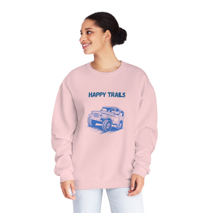 Exploring Happy Trails In a Jeep. Unisex NuBlend® Crewneck Sweatshirt