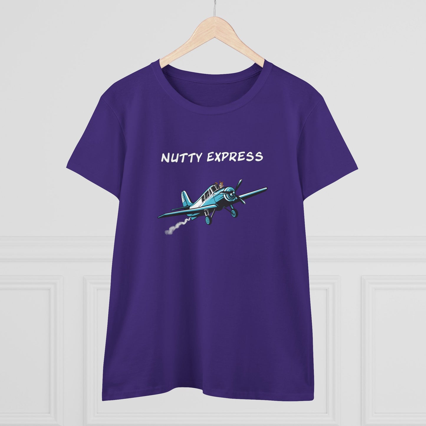 Nutty's Express Delivery. Always On-Time.. Women's Midweight Cotton Tee
