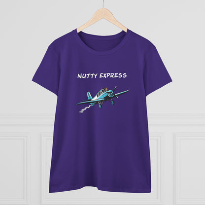 Nutty's Express Delivery. Always On-Time.. Women's Midweight Cotton Tee