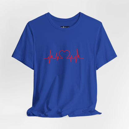 I Love You Heart Beat. Unisex Jersey Short Sleeve Tee