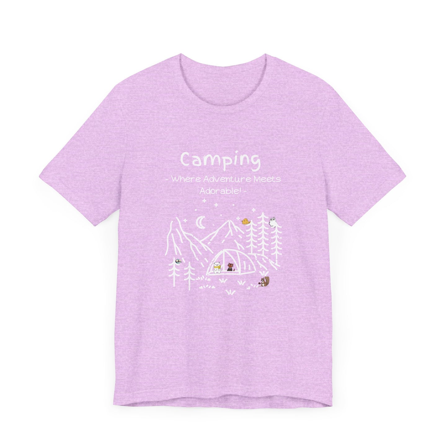 Camping. Where Adventure Meets Adorable.  Unisex Short Sleeve Tee