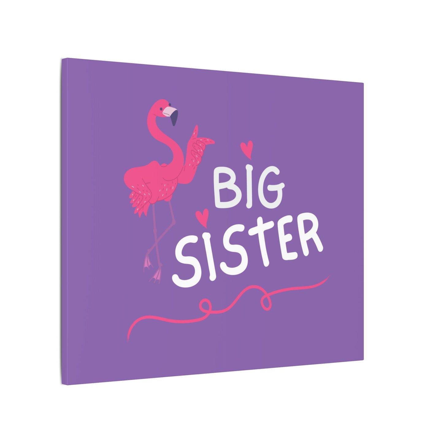 Adorable Big Sister Flamingo. Canvas Gallery Wraps