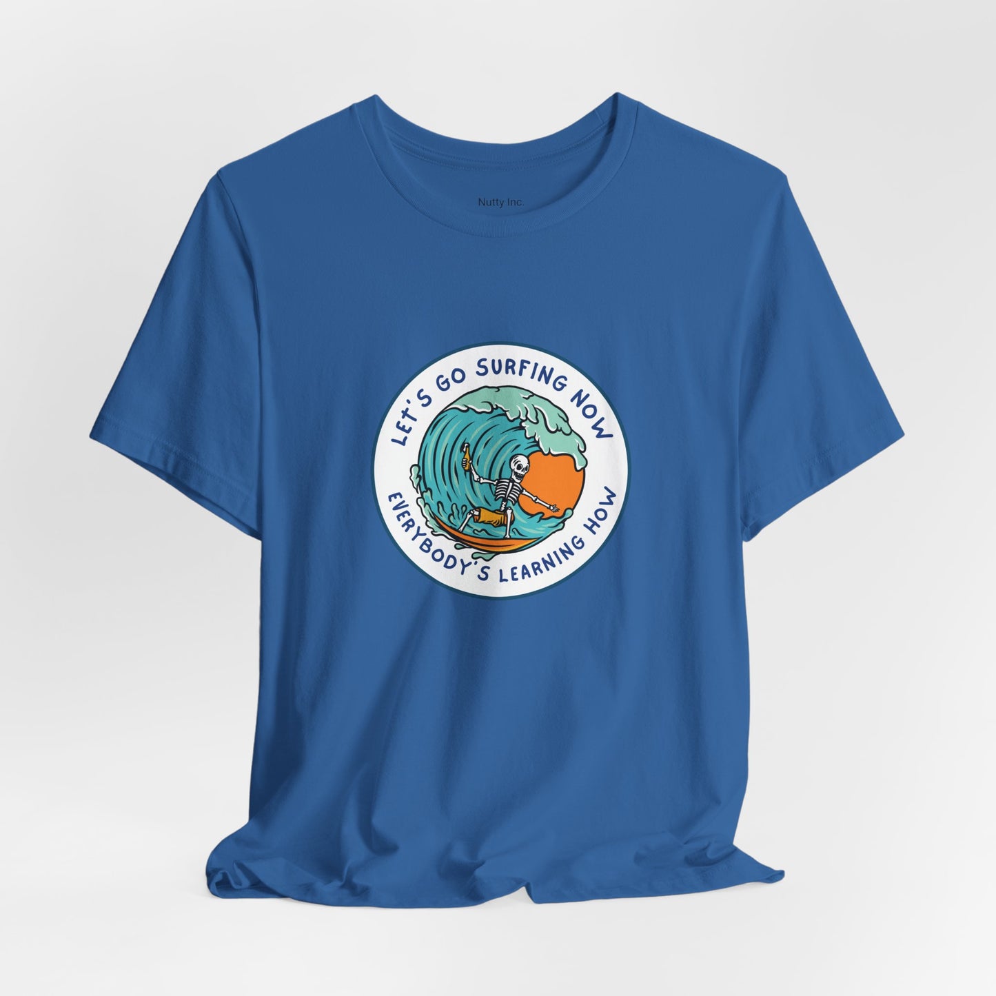 Let's Go Surfing Now. Everybody's Learning How. Unisex Jersey Short Sleeve Tee
