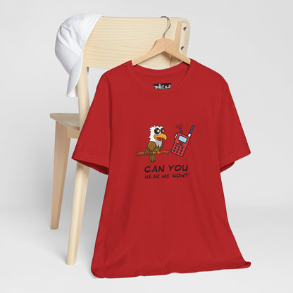 Burrowing Owl. Can You Hear Me Now? Unisex Jersey Short Sleeve Tee