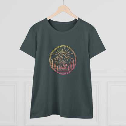 Explore The Outdoors. Women's Midweight Cotton Tee