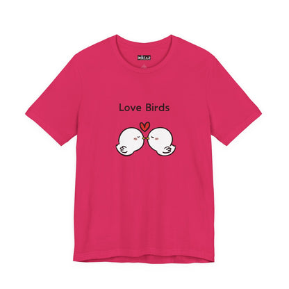 Love Birds Boyfriend T Graphic. Unisex Jersey Short Sleeve Tee