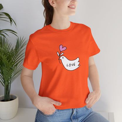 Love. Dove. Unisex Jersey Short Sleeve Tee