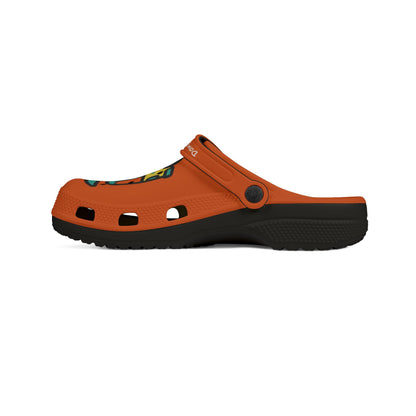 Summer Vibing Van Rubber Clogs For Men-Orange