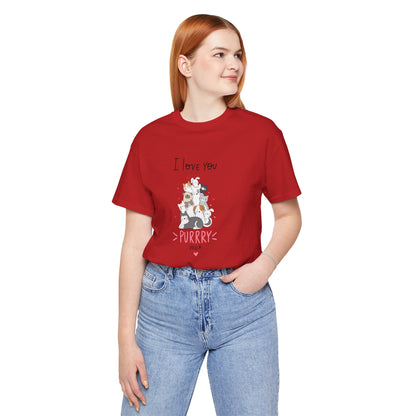 Adorable Animals that Love You Purry Much. Unisex Jersey Short Sleeve Tee