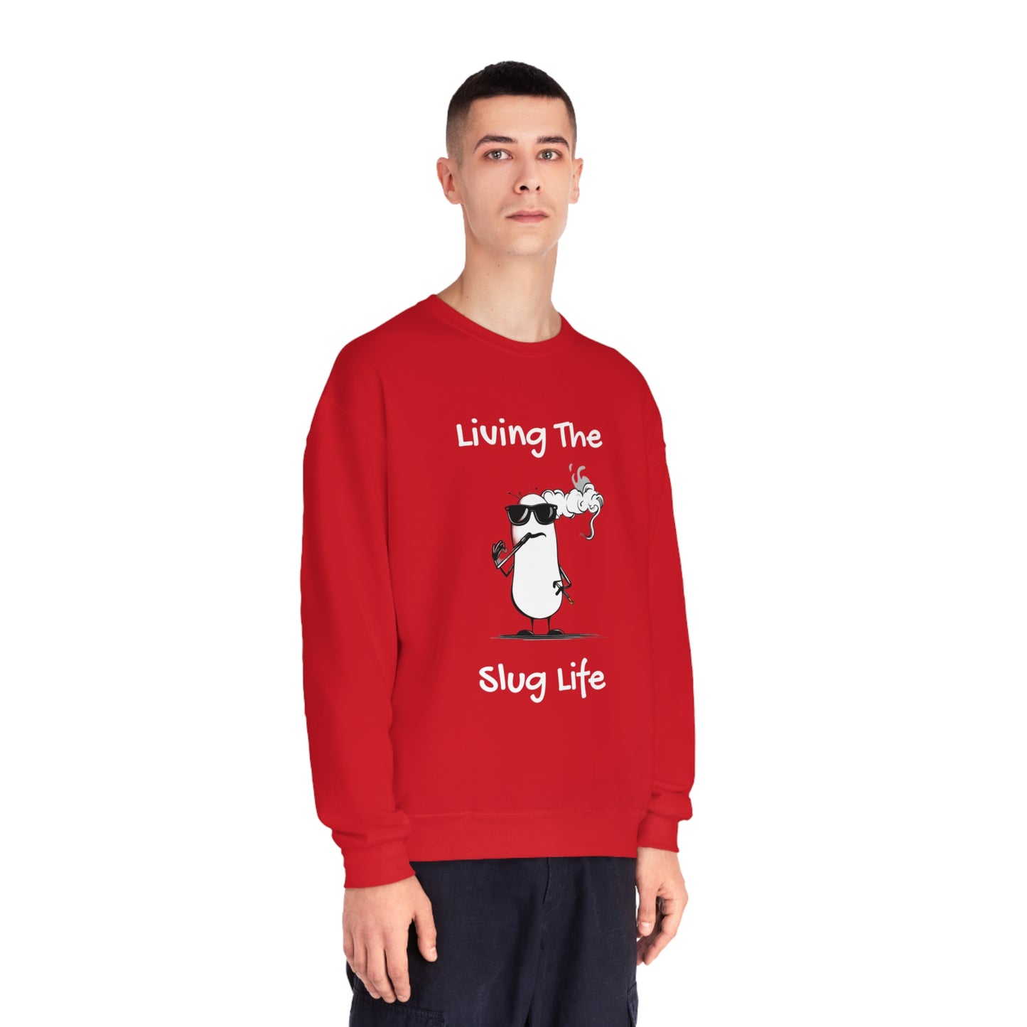 Living The Slug Life. Unisex NuBlend® Crewneck Sweatshirt