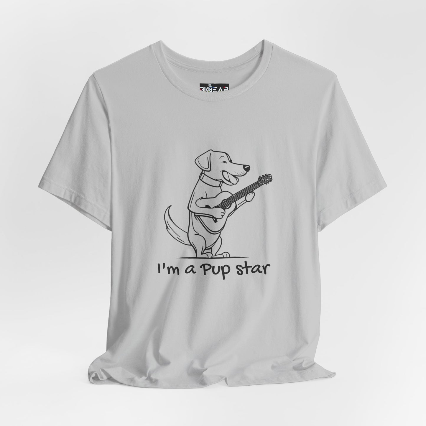 Dog With a Guitar. I'm a Pup Star. Unisex Jersey Short Sleeve Tee