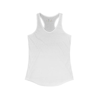 Solid Tahiti Blue. Women's Ideal Racerback Tank