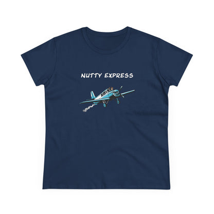 Nutty's Express Delivery. Always On-Time.. Women's Midweight Cotton Tee