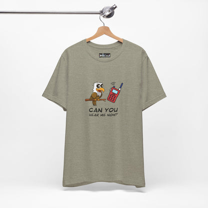 Burrowing Owl. Can You Hear Me Now? Unisex Jersey Short Sleeve Tee