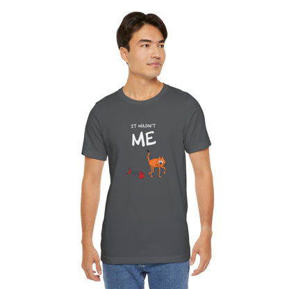 Leo The Cat Didn't Do It. Unisex Jersey Short Sleeve Tee