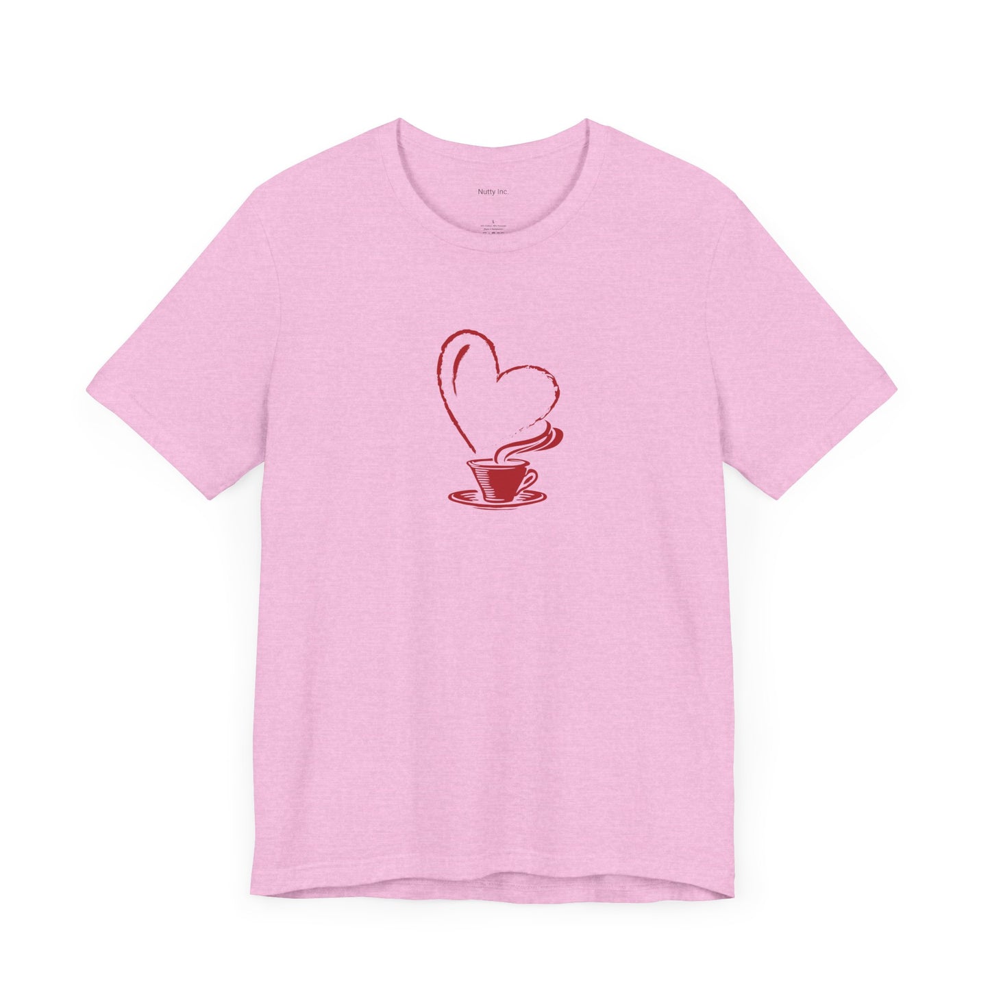 I Heart Coffee. Red. Unisex Jersey Short Sleeve Tee