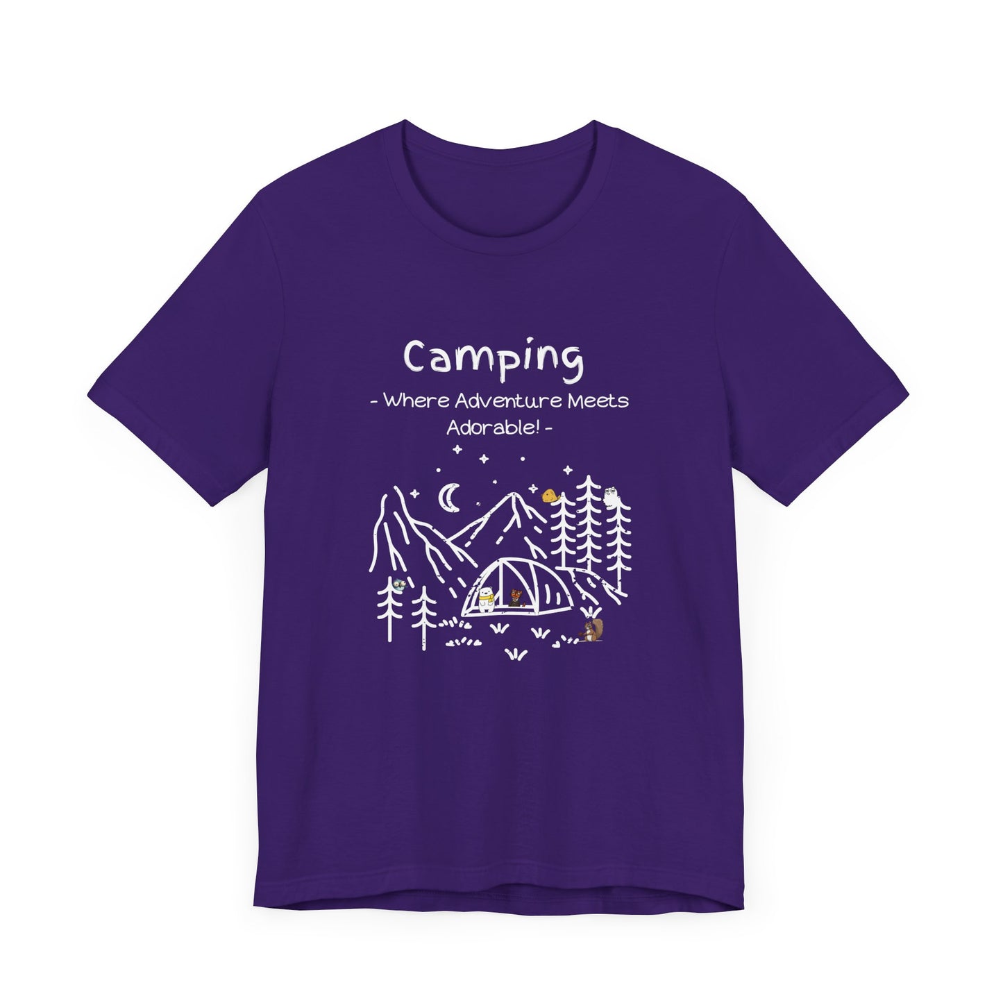 Camping. Where Adventure Meets Adorable.  Unisex Short Sleeve Tee