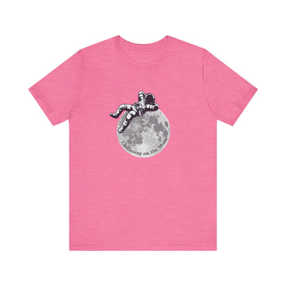 Chillaxing on the Moon. Unisex Jersey Short Sleeve Tee