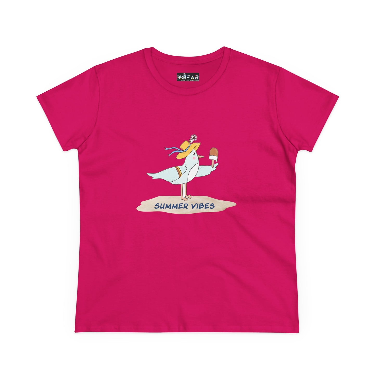 Regal Seagull Summer Vibes. Women's Midweight Cotton Tee