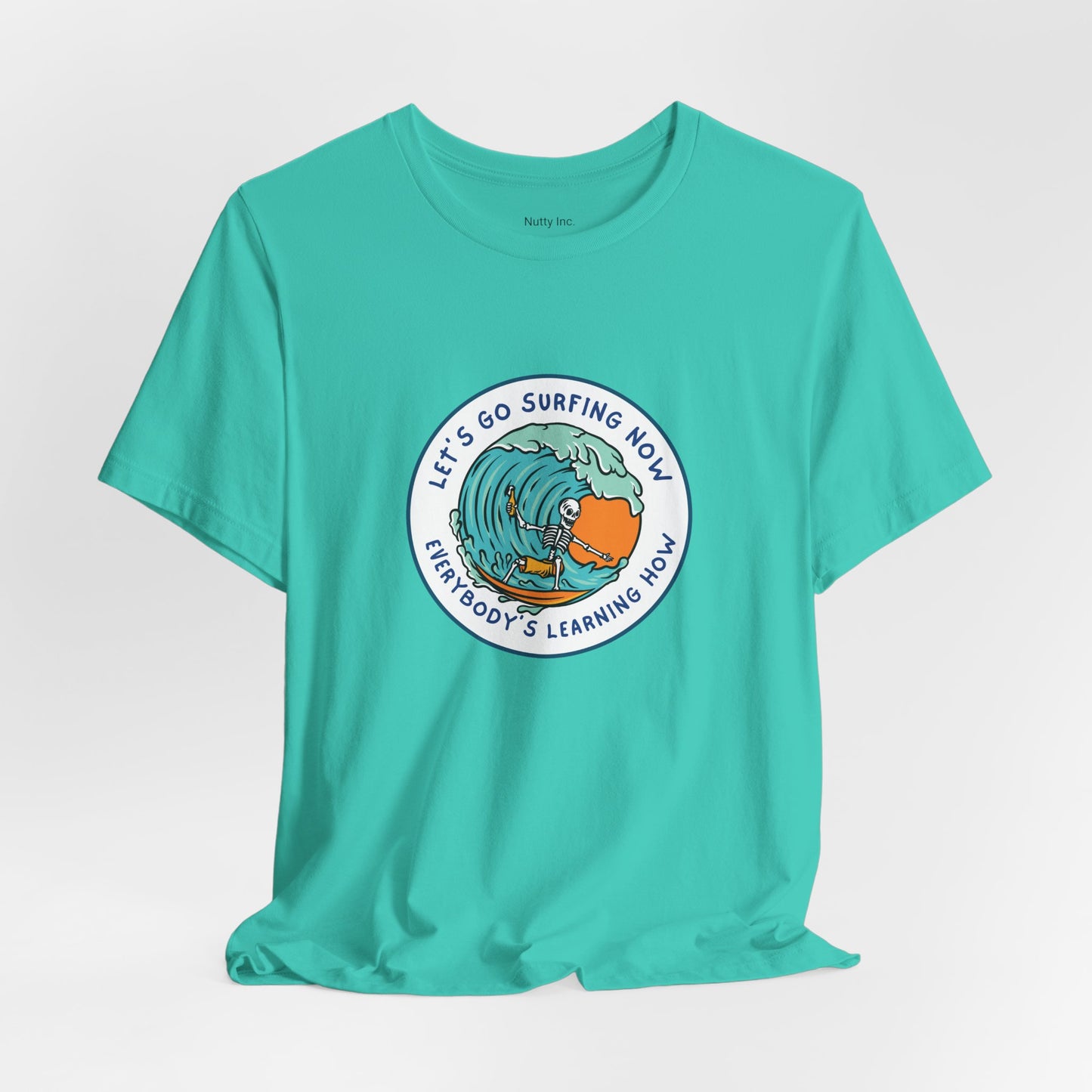 Let's Go Surfing Now. Everybody's Learning How. Unisex Jersey Short Sleeve Tee