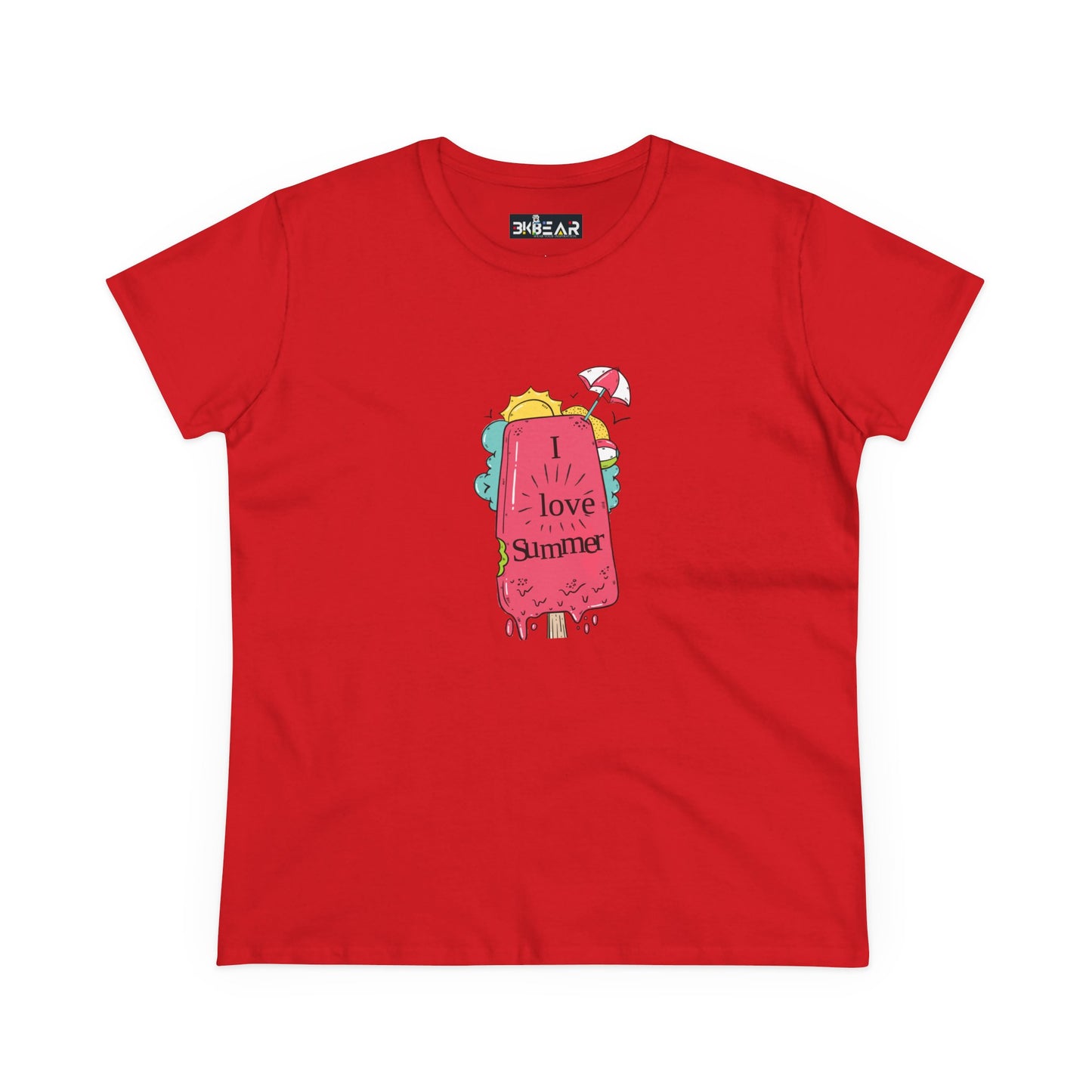 I Love Summer. Women's Midweight Cotton Tee