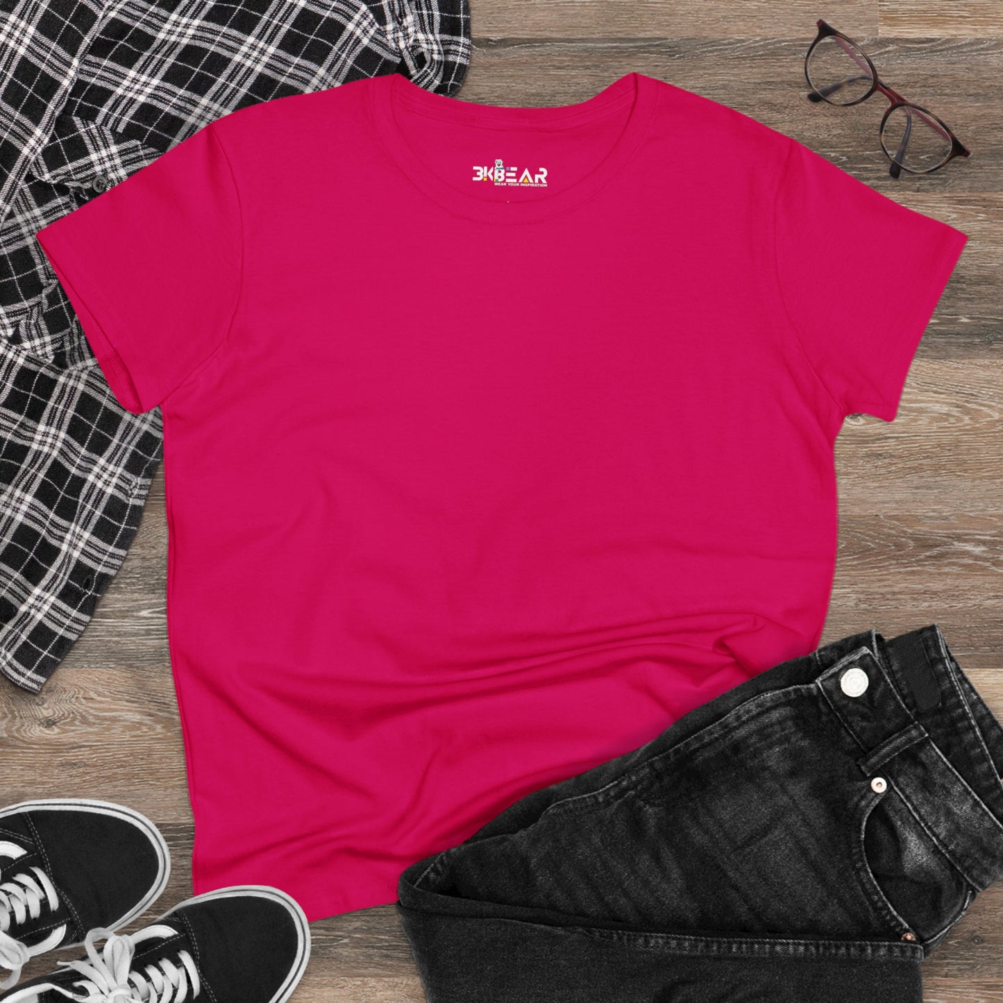 Solid Ash. Women's Midweight Cotton Tee