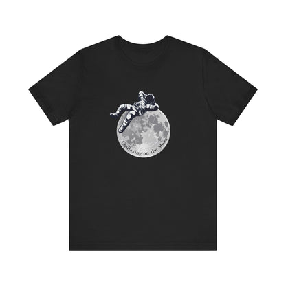 Chillaxing on the Moon. Unisex Jersey Short Sleeve Tee