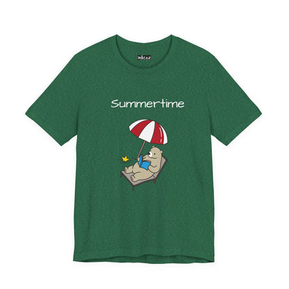 Summertime. Bear.  Unisex Jersey Short Sleeve Tee