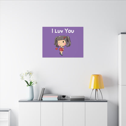 I Luv You. Canvas Gallery Wraps