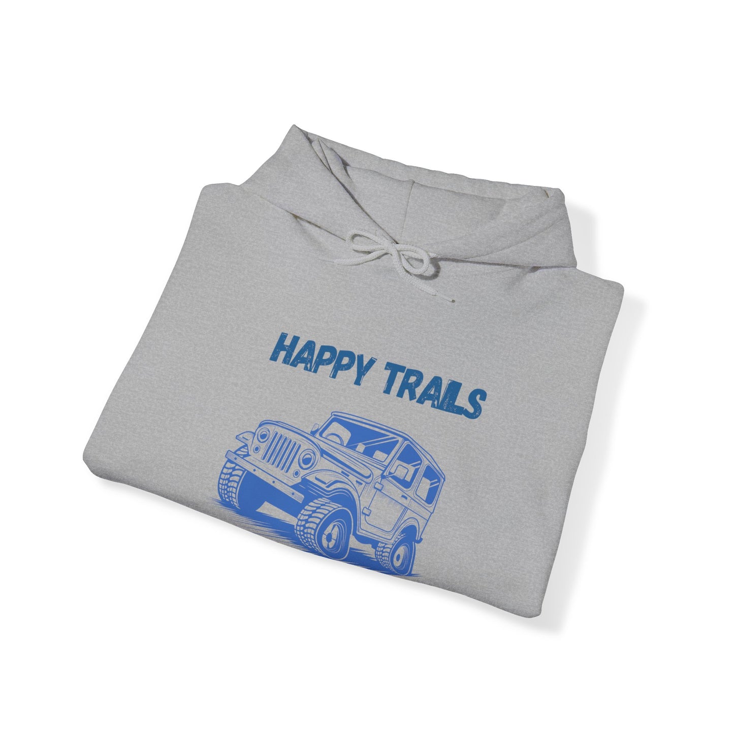 Exploring Happy Trails In a Jeep. Unisex Hooded Sweatshirt.