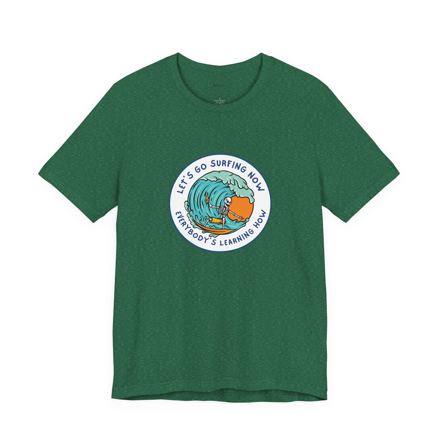 Let's Go Surfing Now. Everybody's Learning How. Unisex Jersey Short Sleeve Tee