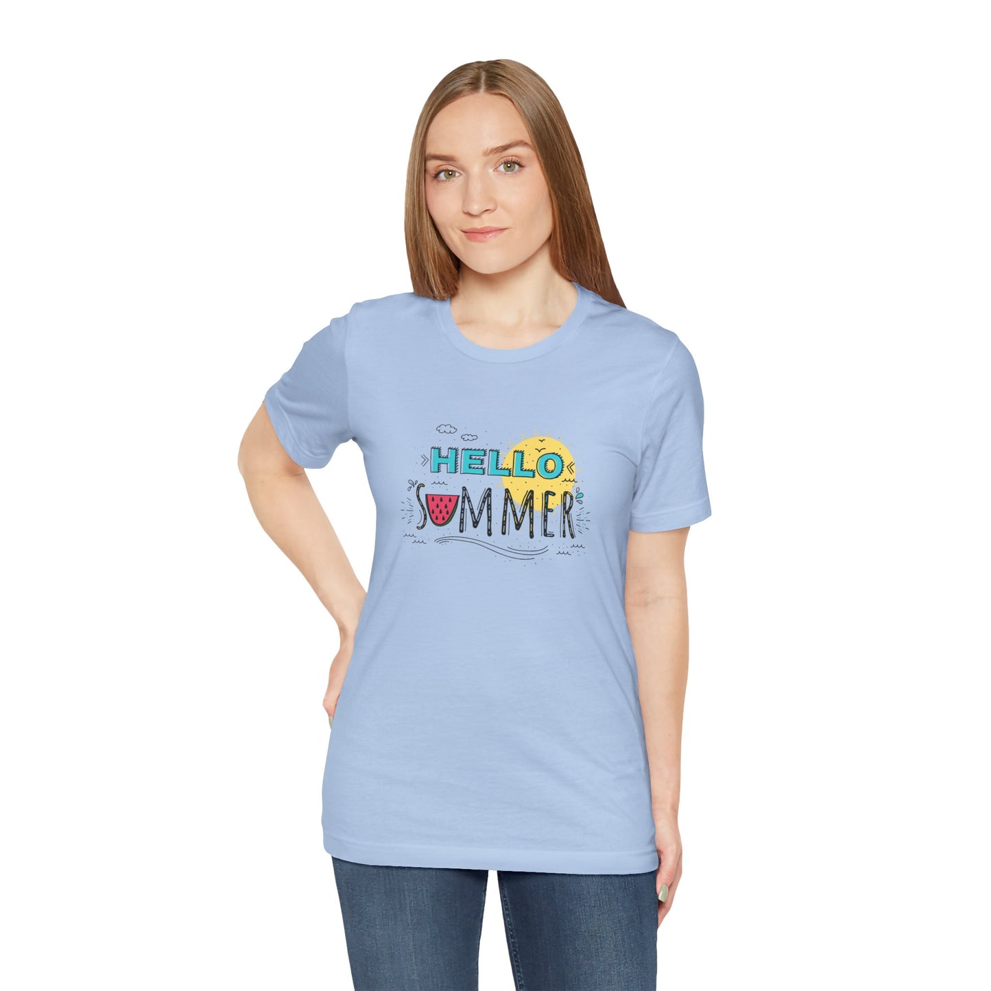 Hello Summer. Unisex Jersey Short Sleeve Tee