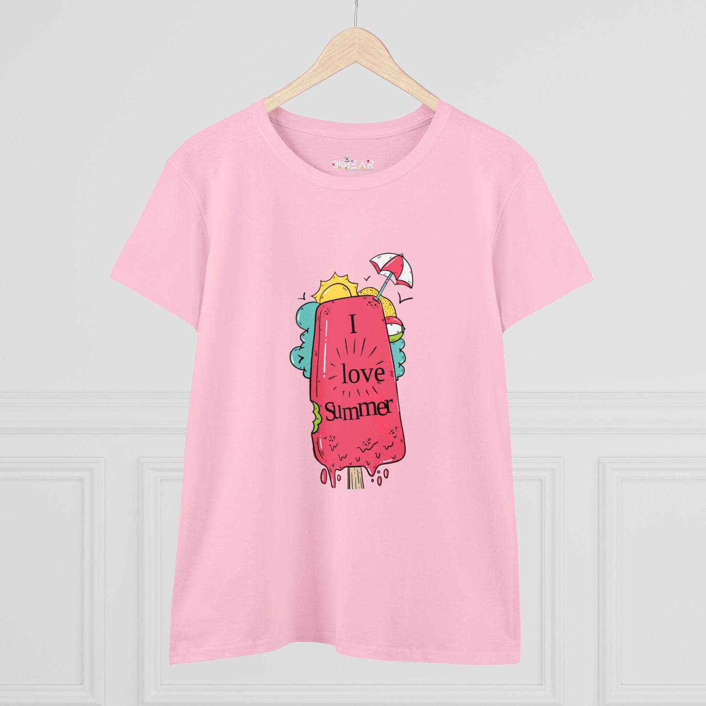 I Love Summer. Women's Midweight Cotton Tee