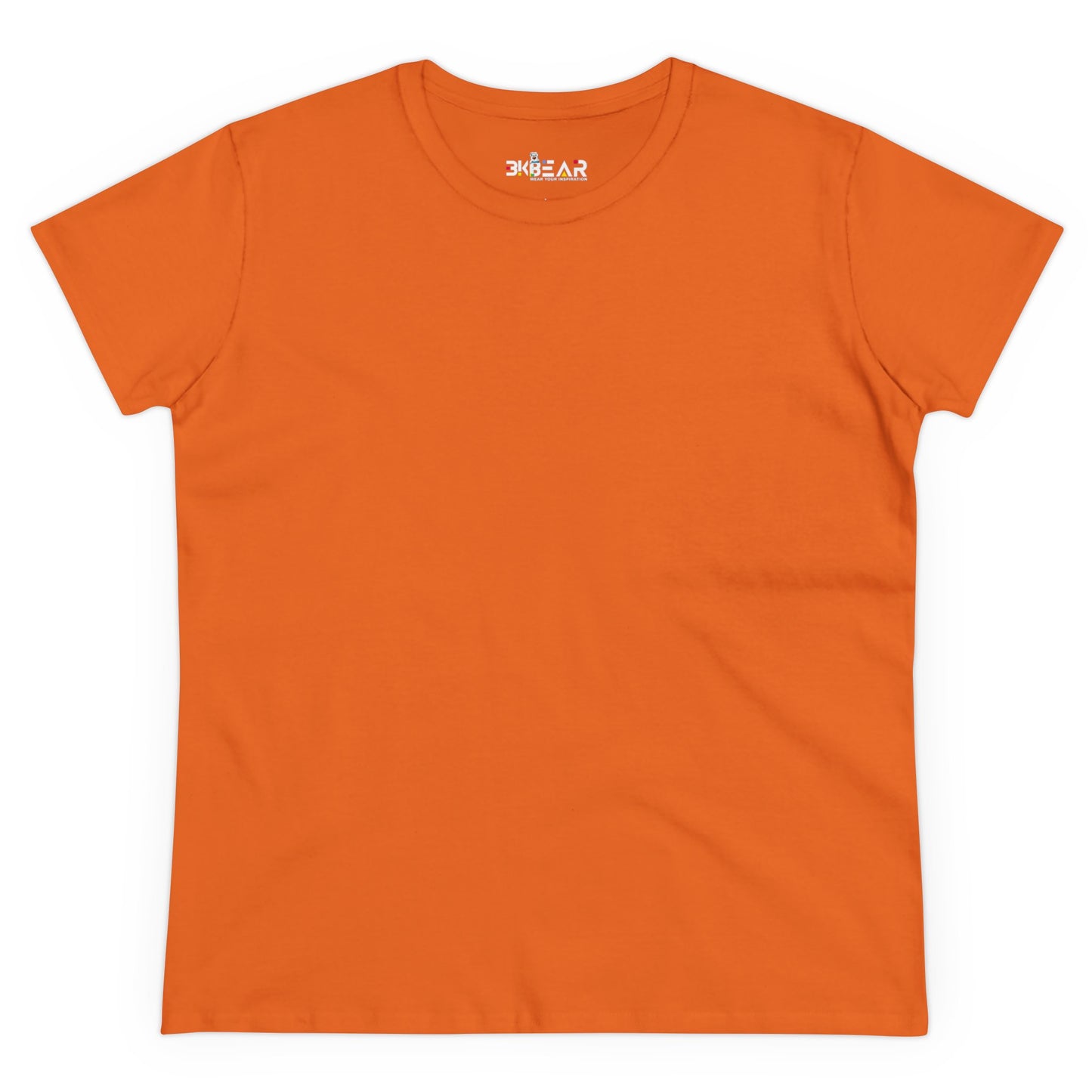 Solid Orange. Women's Midweight Cotton Tee