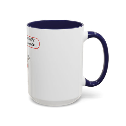 Oliver Says More Cats Is The Answer. Accent Coffee Mug, 11oz