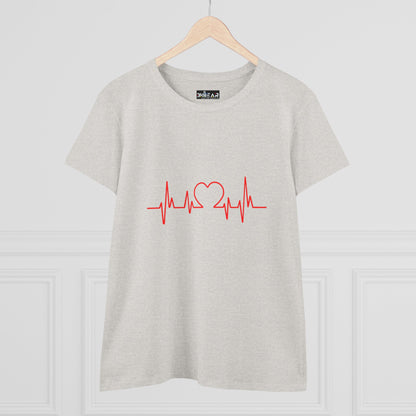 I Love You Heartbeat – Heartbeat Graphic T-Shirt for Women